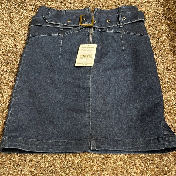 Free people denim mini skirt - Picture 1 of 5